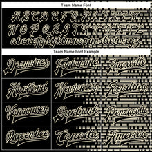 Load image into Gallery viewer, Custom Black Cream Halftone 3D Pattern Design Bomber Full-Snap Varsity Letterman Jacket
