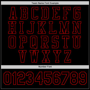 Custom Black Red Bomber Full-Snap Varsity Letterman Jacket