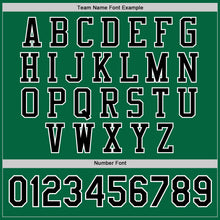 Load image into Gallery viewer, Custom Kelly Green Black-White Bomber Full-Snap Varsity Letterman Jacket
