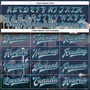 Custom Navy Gray-Teal Seattle Washington City Edition 3D Bomber Full-Snap Varsity Letterman Jacket