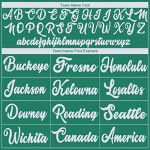 Load image into Gallery viewer, Custom Kelly Green White Authentic Throwback Basketball Jersey
