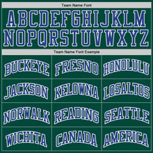 Load image into Gallery viewer, Custom Kelly Green Royal-White Authentic Throwback Basketball Jersey
