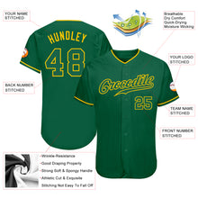 Load image into Gallery viewer, Custom Kelly Green Kelly Green-Gold Authentic Baseball Jersey
