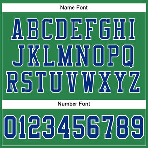 Custom Grass Green Royal-White Mesh Authentic Football Jersey