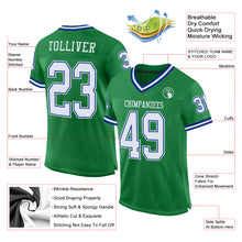 Load image into Gallery viewer, Custom Grass Green White-Royal Mesh Authentic Throwback Football Jersey
