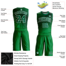 Load image into Gallery viewer, Custom Kelly Green Kelly Green-Black Round Neck Sublimation Basketball Suit Jersey

