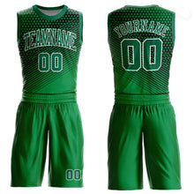 Load image into Gallery viewer, Custom Kelly Green Kelly Green-Black Round Neck Sublimation Basketball Suit Jersey
