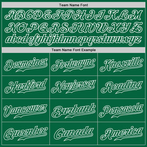 Custom Kelly Green Kelly Green-White Authentic Baseball Jersey
