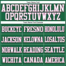 Load image into Gallery viewer, Custom Kelly Green Pink-White Mesh Authentic Football Jersey
