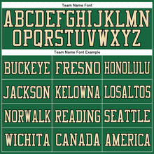 Load image into Gallery viewer, Custom Kelly Green Cream-Black Mesh Authentic Football Jersey
