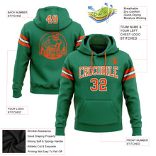 Load image into Gallery viewer, Custom Stitched Kelly Green Orange-White Football Pullover Sweatshirt Hoodie
