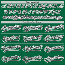 Load image into Gallery viewer, Custom Kelly Green Steel Gray-White Authentic Baseball Jersey

