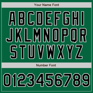 Custom Kelly Green White Pinstripe Black Authentic Baseball Jersey
