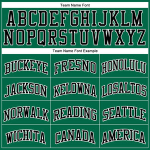 Custom Kelly Green White Pinstripe Black Authentic Basketball Jersey