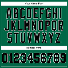 Load image into Gallery viewer, Custom Kelly Green White Pinstripe Black Authentic Basketball Jersey
