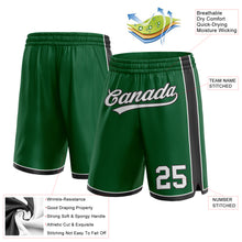 Load image into Gallery viewer, Custom Kelly Green White-Black Authentic Basketball Shorts
