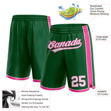 Load image into Gallery viewer, Custom Kelly Green White-Pink Authentic Basketball Shorts
