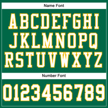 Load image into Gallery viewer, Custom Kelly Green White-Gold Mesh Authentic Football Jersey

