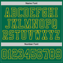 Load image into Gallery viewer, Custom Kelly Green Yellow Mesh Authentic Football Jersey

