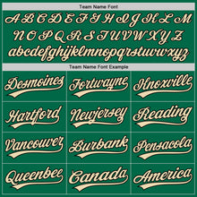 Load image into Gallery viewer, Custom Kelly Green Black-Cream Authentic Throwback Baseball Jersey
