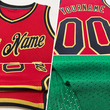 Load image into Gallery viewer, Custom Kelly Green Black-Cream Authentic Throwback Basketball Jersey
