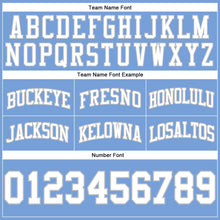 Load image into Gallery viewer, Custom Light Blue White-Gray Authentic Throwback Basketball Shorts
