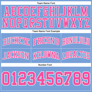 Custom Light Blue Pink-White Authentic Throwback Basketball Shorts