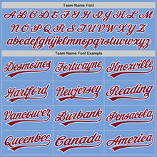 Load image into Gallery viewer, Custom Light Blue Crimson-White Authentic Baseball Jersey

