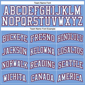 Custom Light Blue White Royal-Red Authentic Throwback Basketball Jersey