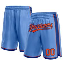 Load image into Gallery viewer, Custom Light Blue Orange-Royal Authentic Basketball Shorts
