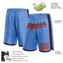 Load image into Gallery viewer, Custom Light Blue Orange-Navy Authentic Basketball Shorts

