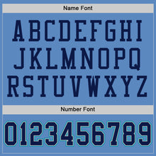 Load image into Gallery viewer, Custom Light Blue Navy Gray-Teal Mesh Authentic Football Jersey
