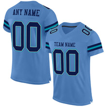 Load image into Gallery viewer, Custom Electric Blue Navy Gray-Teal Mesh Authentic Football Jersey
