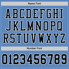 Load image into Gallery viewer, Custom Light Blue Black-White Mesh Authentic Football Jersey
