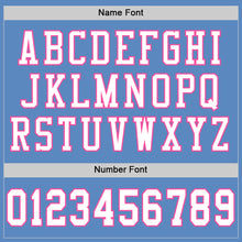 Load image into Gallery viewer, Custom Light Blue White-Pink Mesh Authentic Football Jersey
