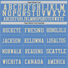Load image into Gallery viewer, Custom Light Blue Vintage USA Flag-City Cream Mesh Authentic Football Jersey
