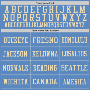 Custom Light Blue Vintage USA Flag-City Cream Mesh Authentic Football Jersey