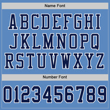 Load image into Gallery viewer, Custom Light Blue Navy-White Mesh Authentic Football Jersey
