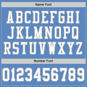 Custom Light Blue White-Gray Mesh Authentic Football Jersey