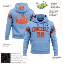 Load image into Gallery viewer, Custom Stitched Light Blue Orange-Royal Football Pullover Sweatshirt Hoodie
