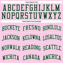 Load image into Gallery viewer, Custom Light Pink Green-White Authentic Throwback Basketball Jersey
