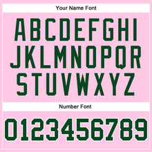 Load image into Gallery viewer, Custom Light Pink Green-White Authentic Throwback Basketball Jersey
