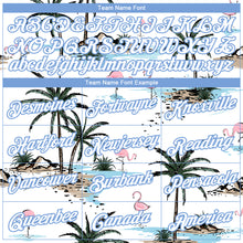 Load image into Gallery viewer, Custom White White-Light Blue Hawaii Palm Trees 3D Pattern Long Sleeve Performance T-Shirt
