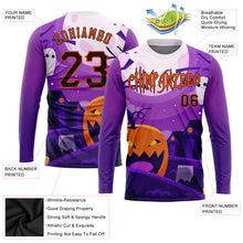 Load image into Gallery viewer, Custom 3D Pattern Halloween Pumpkins Horror Night Long Sleeve Performance T-Shirt
