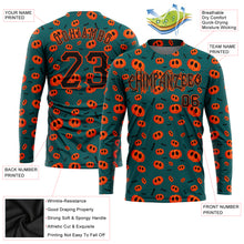 Load image into Gallery viewer, Custom 3D Pattern Halloween Pumpkins Long Sleeve Performance T-Shirt
