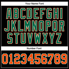 Load image into Gallery viewer, Custom Black Orange Kelly Green-White Long Sleeve Performance T-Shirt
