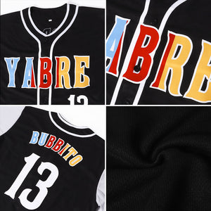 Custom Black White-Gold Authentic Two Tone Baseball Jersey