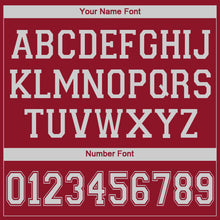 Load image into Gallery viewer, Custom Maroon White V-Neck Basketball Jersey
