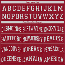 Load image into Gallery viewer, Custom Maroon White V-Neck Basketball Jersey
