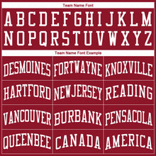 Load image into Gallery viewer, Custom Maroon White Round Neck Basketball Jersey
